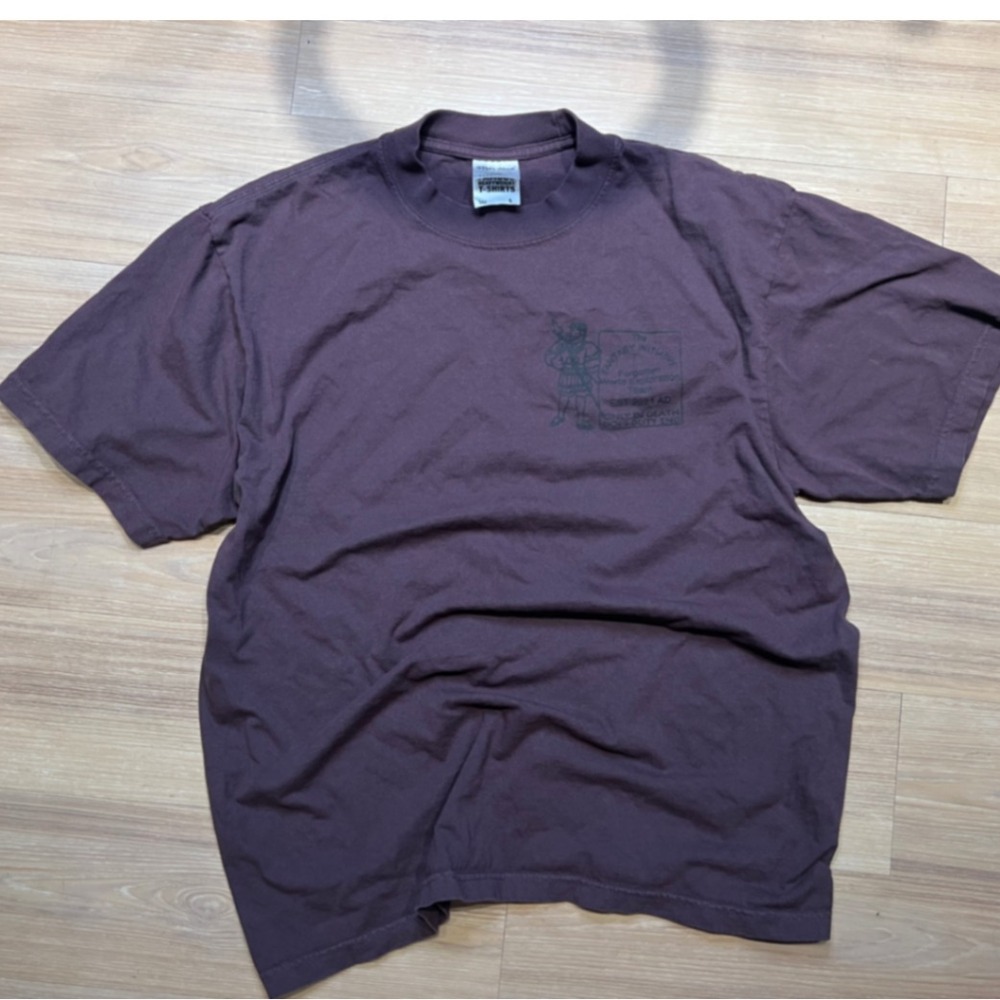 Shaka Wear Mens T-Shirt Fantasy Initiative Graphic Heavyweight Plum Large